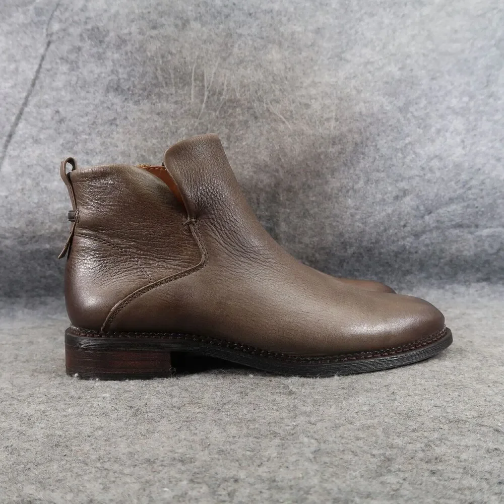 Franco Sarto Shoes Womens 6 Booties Classic Leather Hyla Ankle Boot Zip Cutout